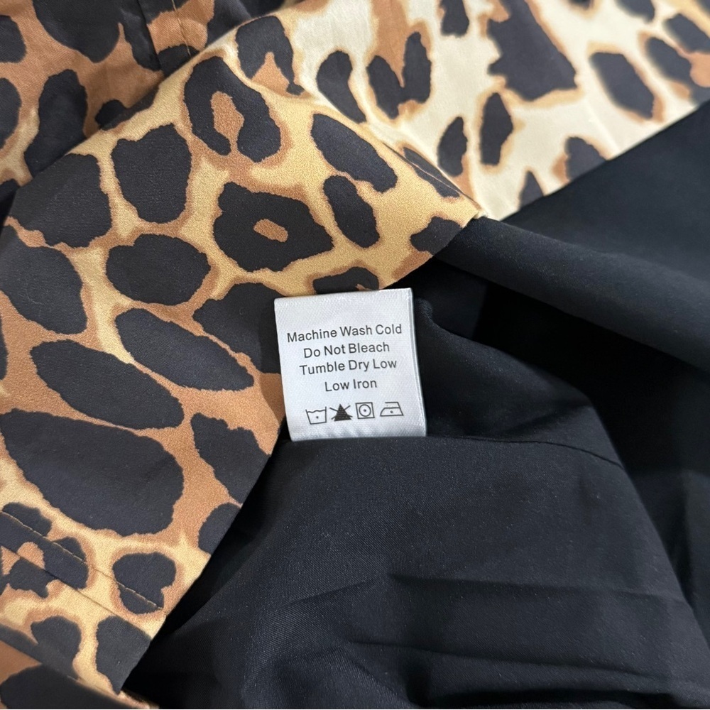 NWT Tuckernuck x India Hicks Leopard Domino Mini Dress S Puff Sleeve - Picture 14 of 15